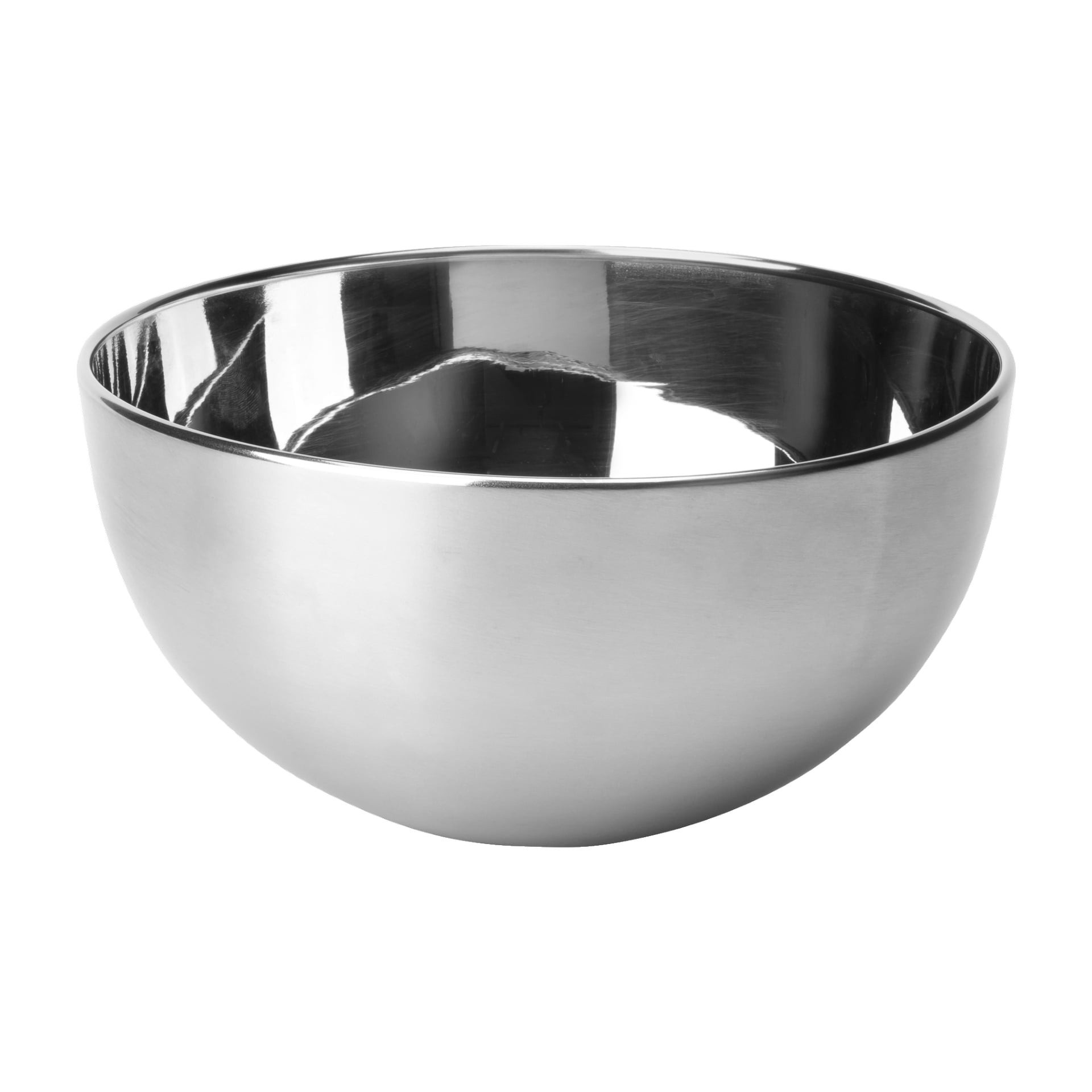 En rymlig, tom Menuett rostfri stålskål med en blank, reflekterande yta.