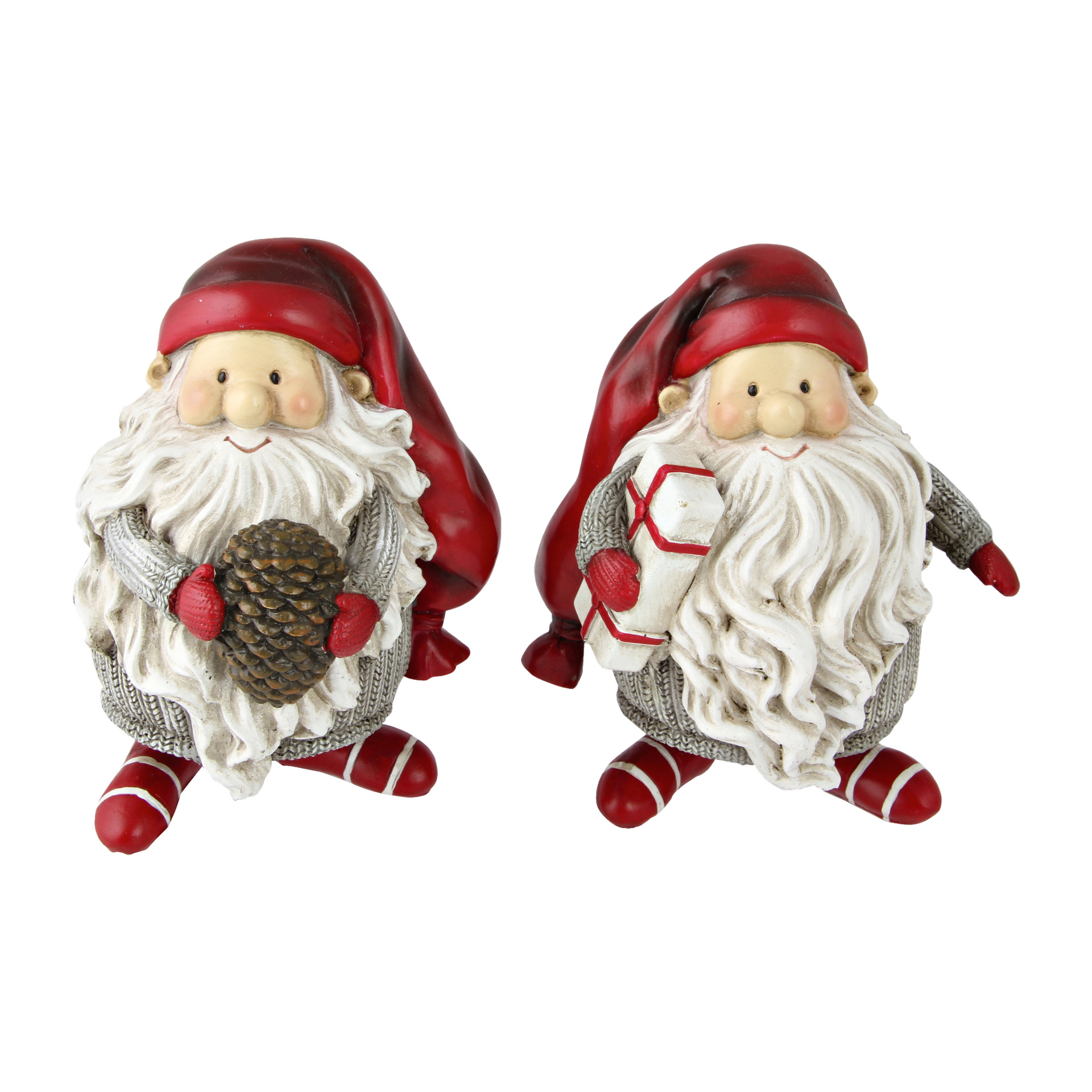 Tomte 13 cm | Glad tomte med burrigt skägg | No brand EMV | Jula