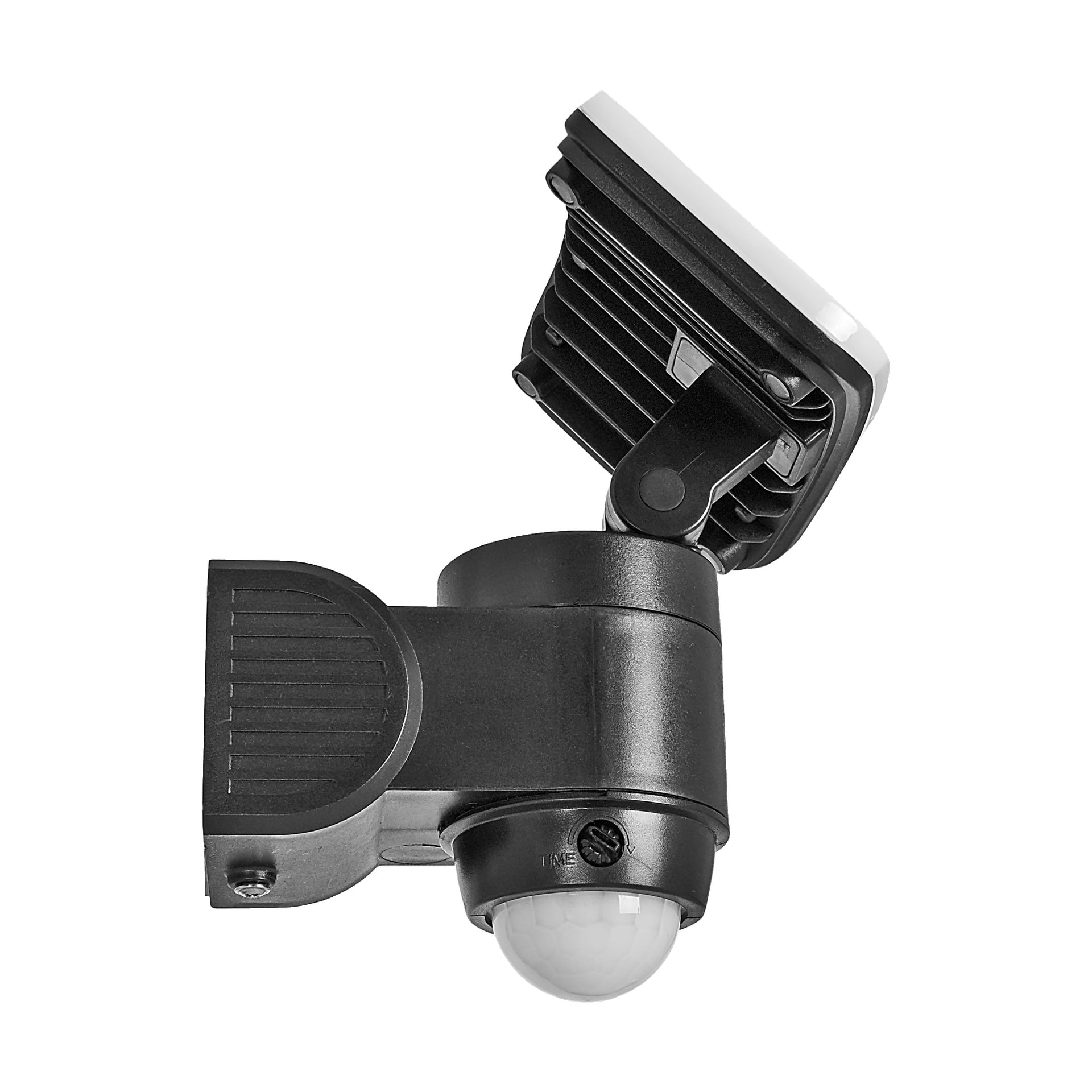 Lampa Anslut z czujnikiem ruchu LED" to zewnętrzna lampa bezpieczeństwa z regulowaną głowicą i czujnikiem ruchu umieszczonym w białej, kopułowej podstawie.