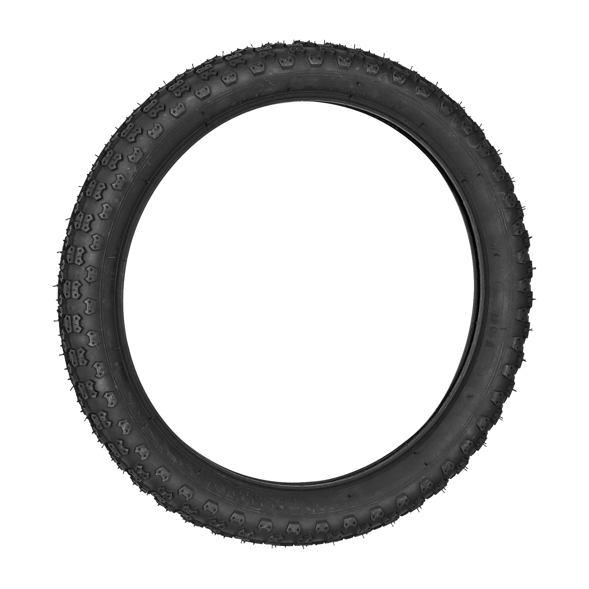 Ett Kayoba-cykeldäck med ett knöligt mönster visas i en hel cirkelvy från sidan.
