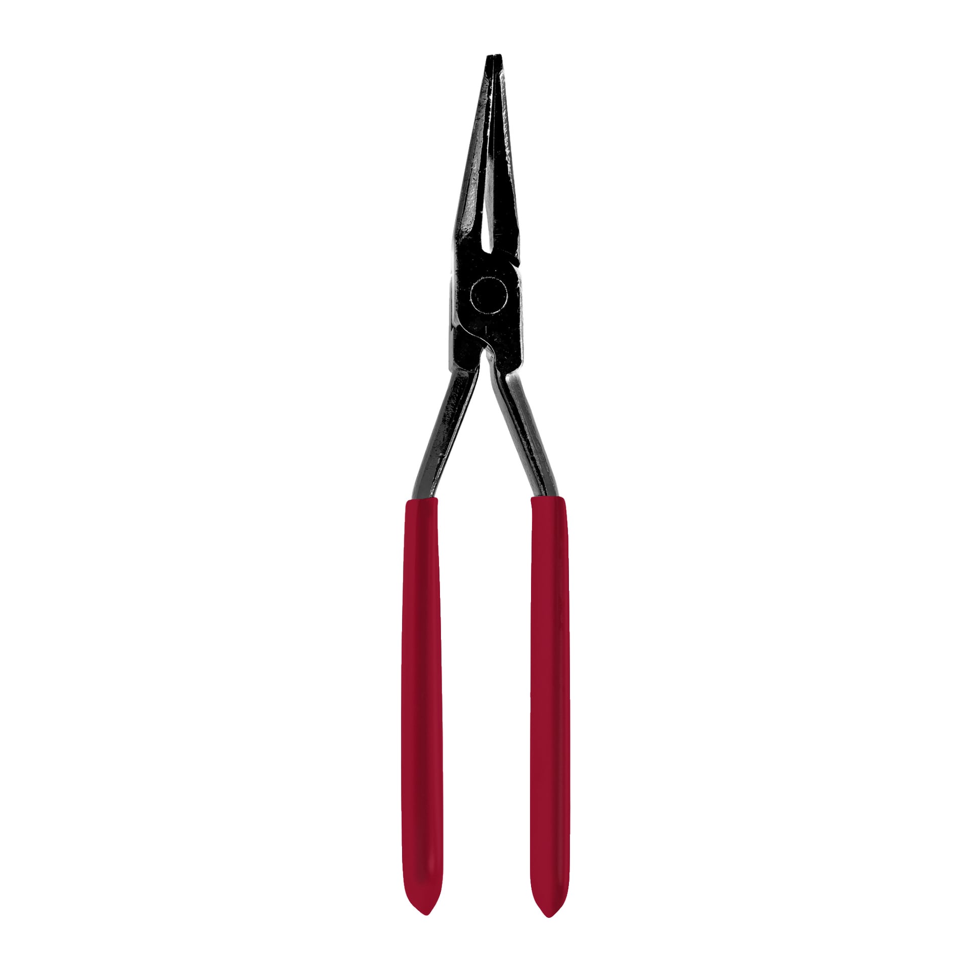 Para składanych szczypiec Meec Tools z metalowymi szczękami i czerwonymi, izolowanymi uchwytami.