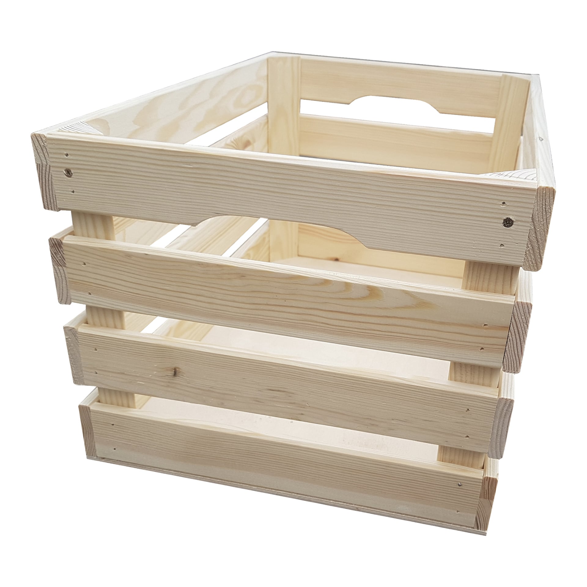 Hard Head Wooden Box har lamellerade sidor och handtag i båda ändar.