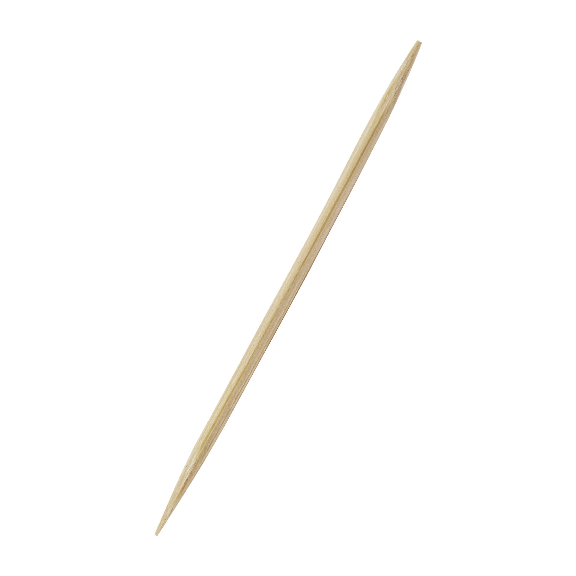 En enkelt spisset tannpirker fra Menuett Toothpick 2-pakken vises diagonalt.