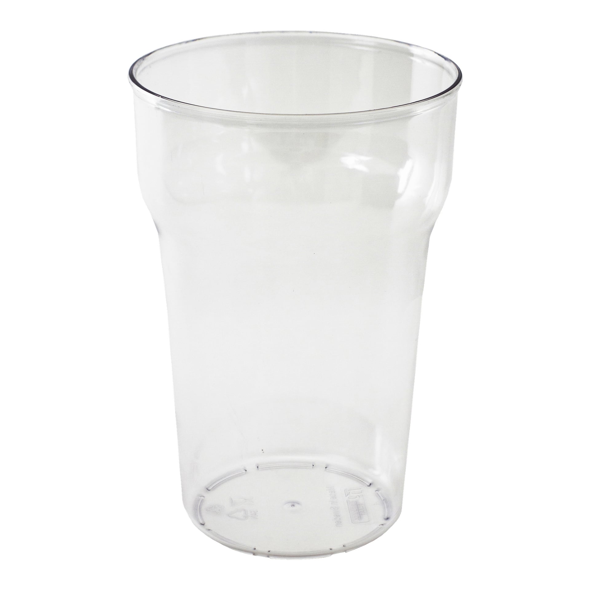 Plastikowa szklanka Nordiska Plast stoi pionowo, pusta i prosta, o minimalistycznym designie i bez widocznych oznaczeń.