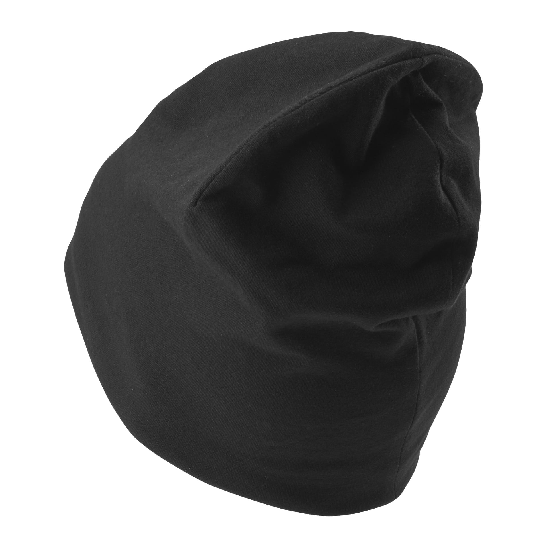 Eine Bluewear Pro Workwear Mütze mit weichem Stoff wird schräg präsentiert, was den schlaffen, entspannten Sitz und das minimalistische Design betont.