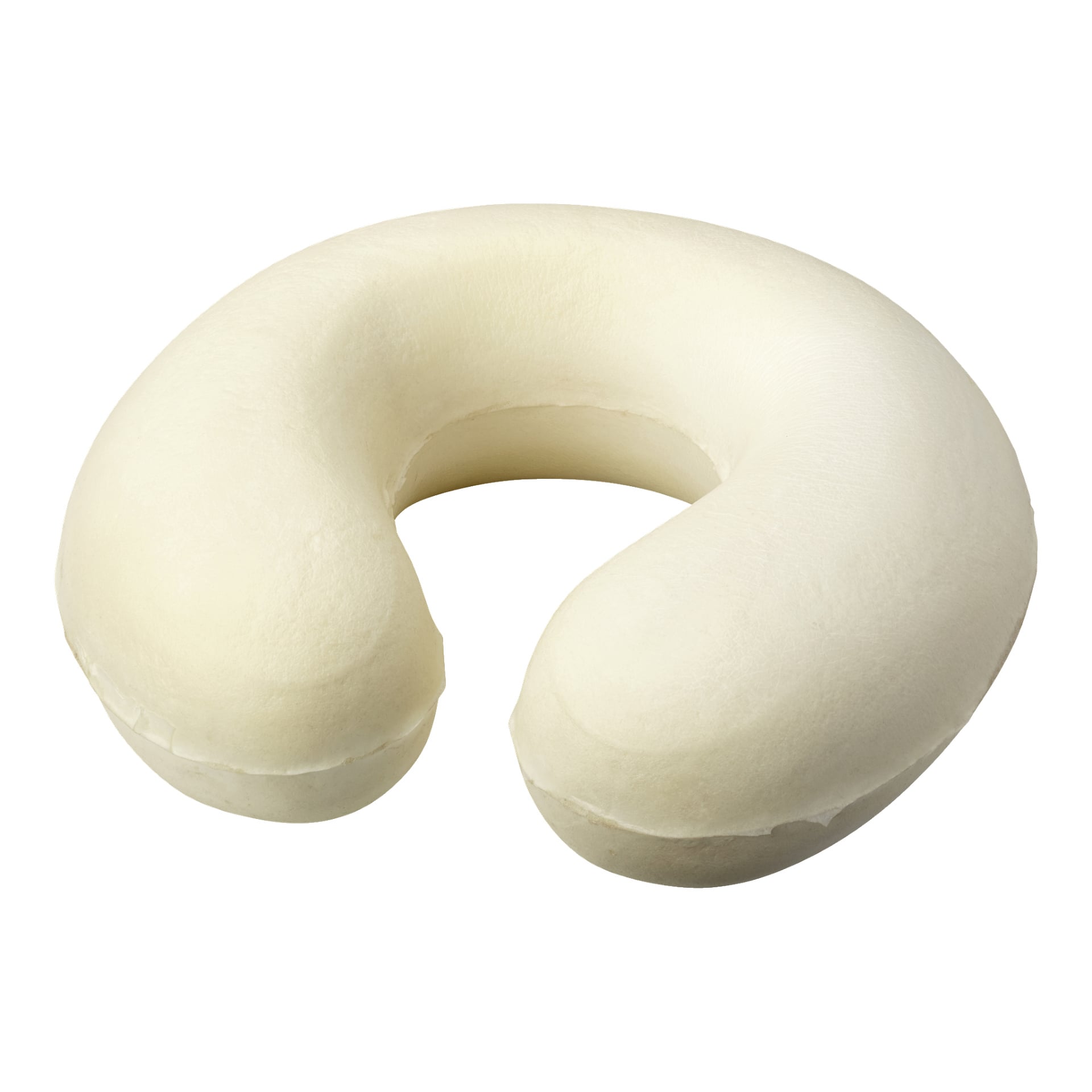 En kremfarget Kayoba Travel pute i U-form med en glatt finish.