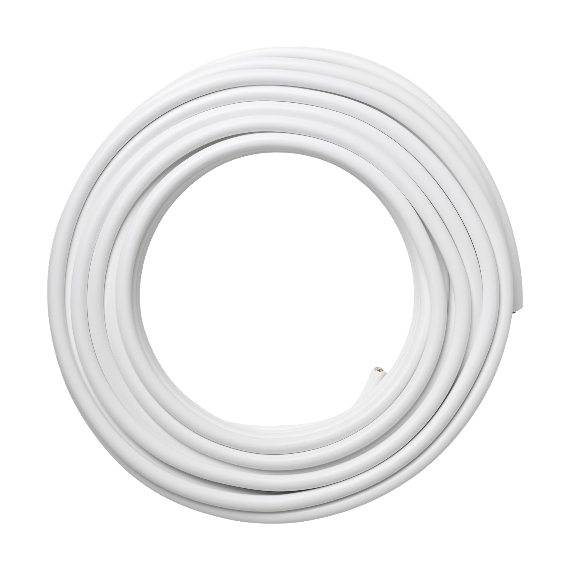 En prydligt lindad Amokabel EKLK-kabel är arrangerad i cirkulär form.