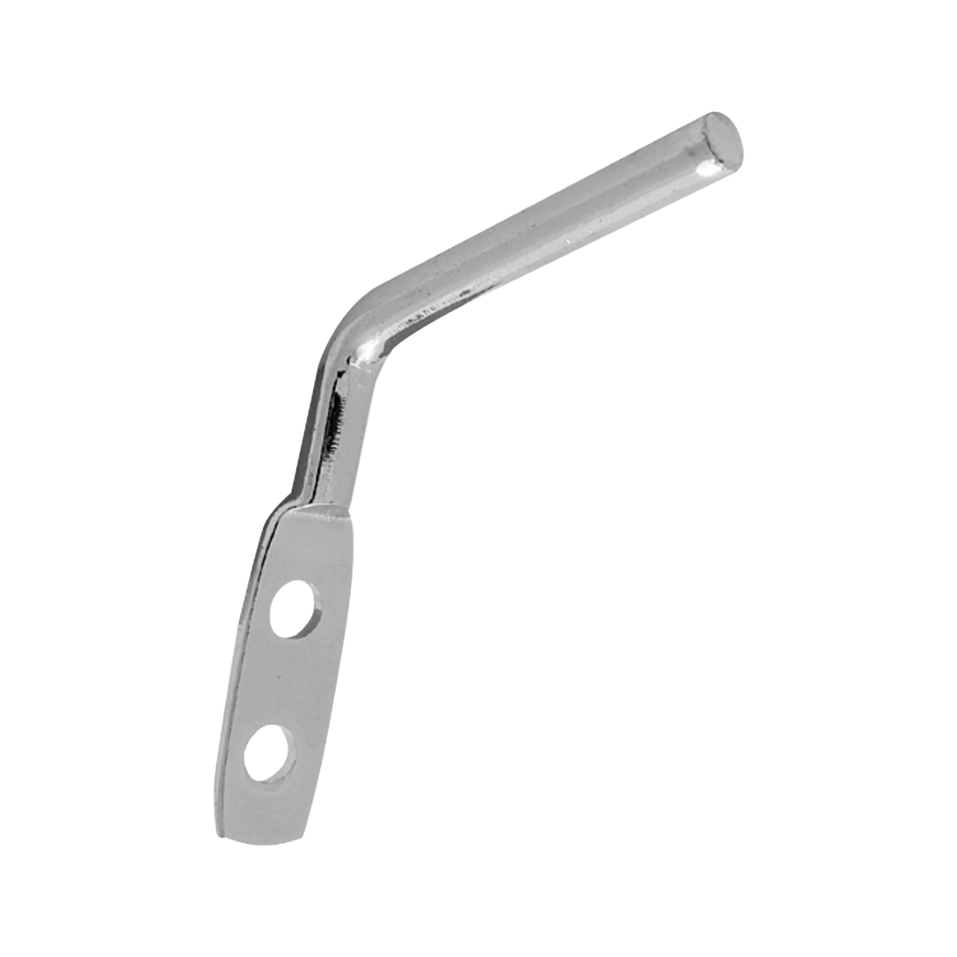 Ett set med Hard Head Multi-hooks designade för verktygsbrädor, var och en bestående av ett metallfäste med två hål i ena änden och en böjd cylindrisk stång i den andra.