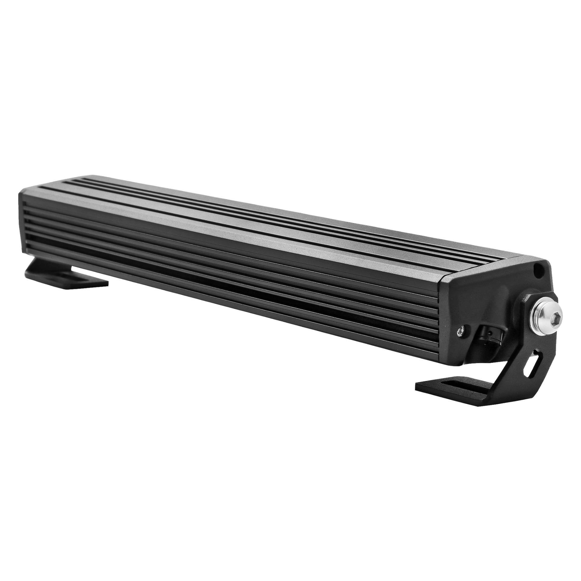 En Hamron Light bar LED med svart rektangulær form, riflet overflate og monteringsbraketter i begge ender.
