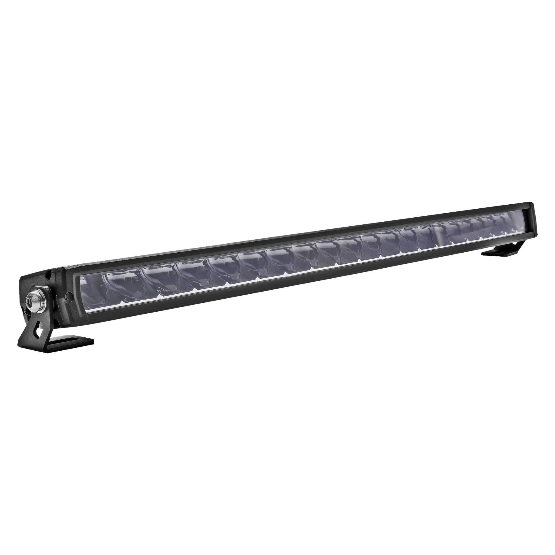 En svart rektangulär Hamron Light bar LED med flera små LED-lampor i rad och monteringsfästen i båda ändar.