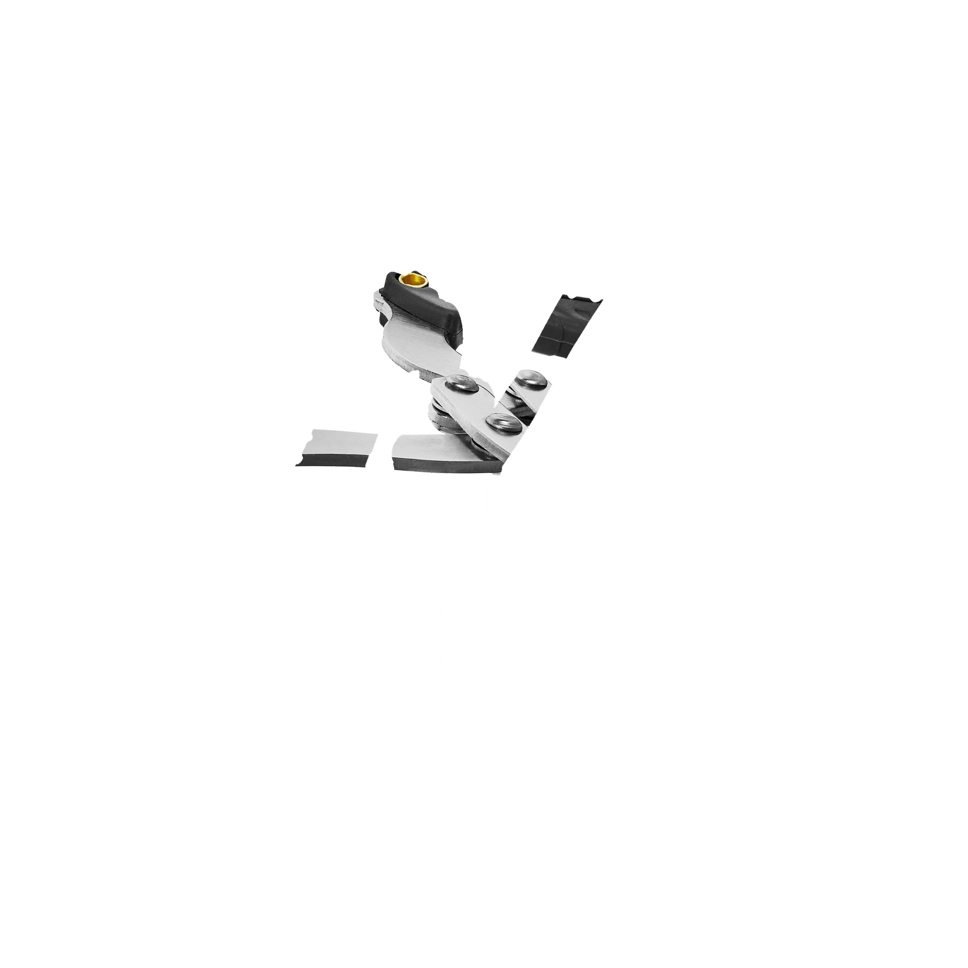 Meec Tools Lifting Tongs -pihdit, joissa on kaareva kahva, ergonominen musta kahva ja kääntyvä nivel, jotka on suunniteltu tukevasti puun tai tukin nostamiseen ja tarttumiseen.