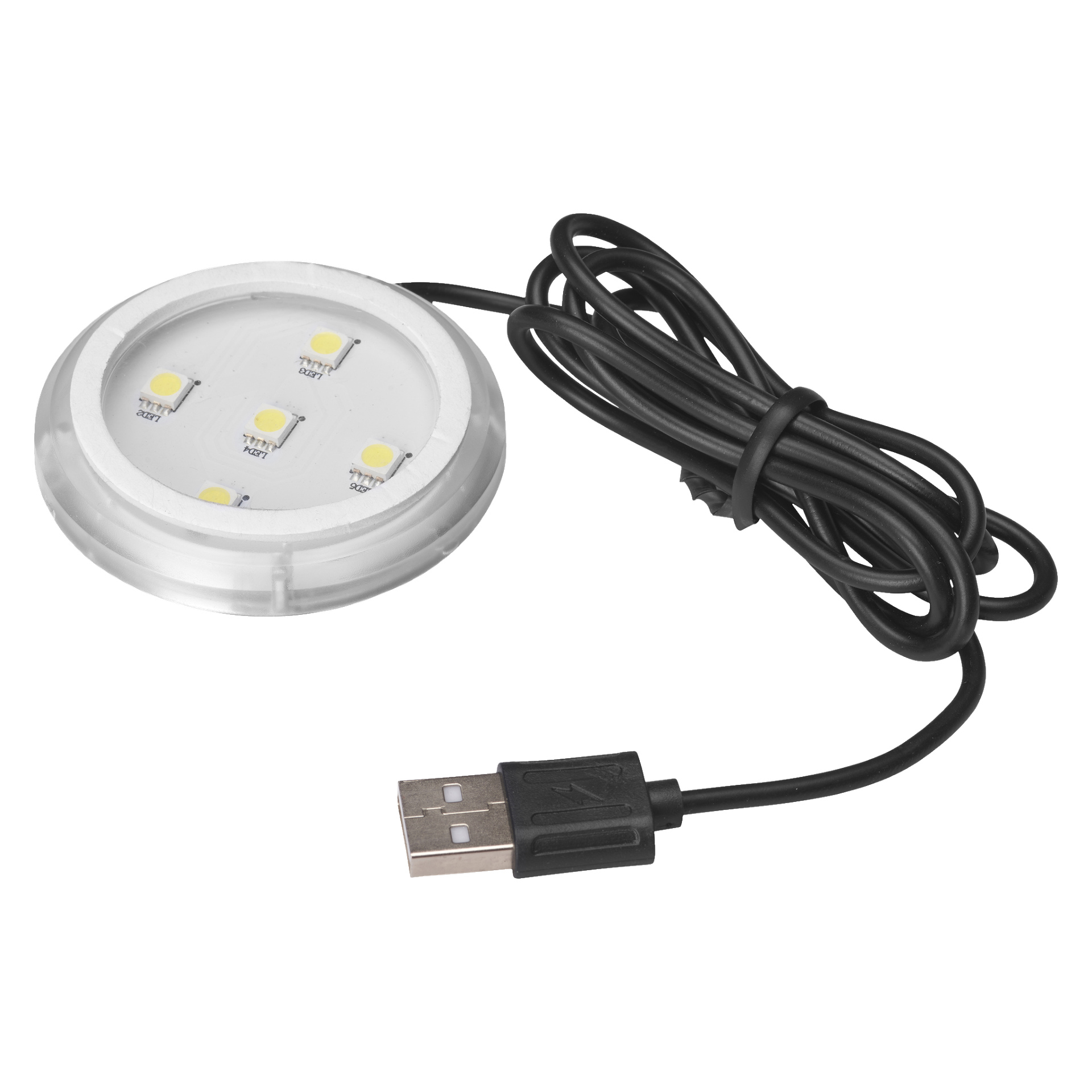 LED-plate til Poppy USB | Lyser med hvitt lys | Hamron WHITE | Jula