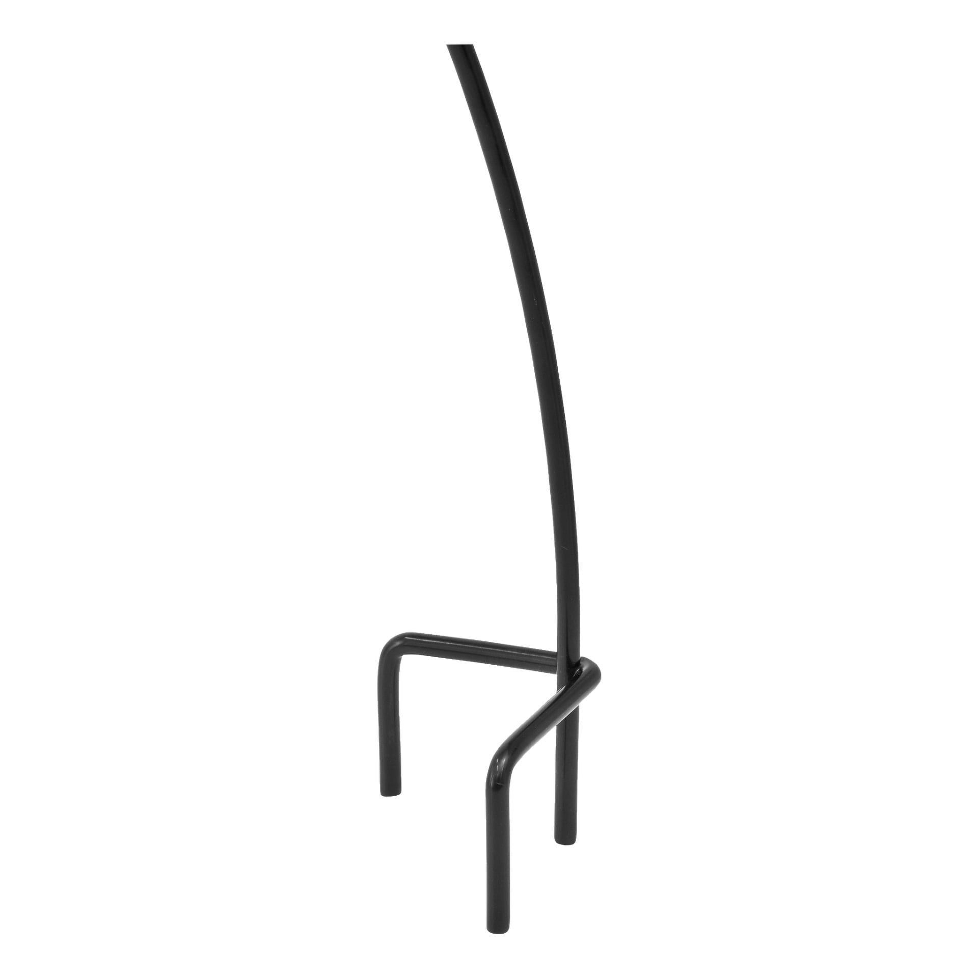 Zbliżenie pokazuje dolną część ramy Hard Head Frame dla dwupaku z tkaniny nietkanej, z solidnym czarnym metalowym podstawkiem z trzema zakrzywionymi nogami, które zapewniają stabilne wsparcie.