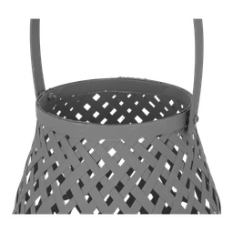 Windlicht Bambus Grau 18x16 cm | Mit Kerzenhalter aus Glas | EKVIP | Jula