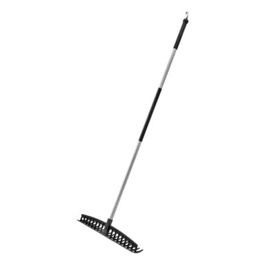 Hard Head Utility-gaffeln har ett långt handtag och ett brett, svart huvud med jämnt fördelade tappar.