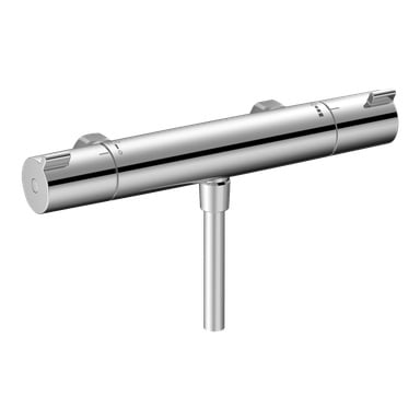 Hans Grohe MyFox väggmonterad duschmixer med kromfinish och horisontell stång, vertikalt uttag och temperaturmarkeringar märkta ECO och 40.