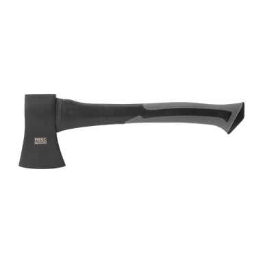 En svart Meec Tools Camper-øks med buet skaft og et flatt blad på den ene siden.