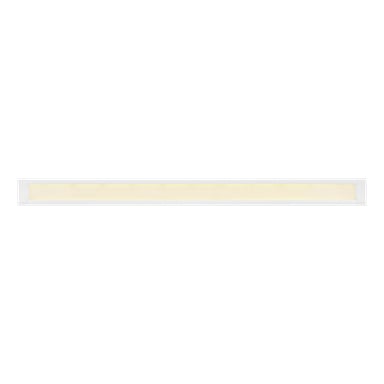 Ansluts LED-stripe har et rektangulært hvitt design med frostet deksel, som kaster et mildt, varmt lys over hele lengden.
