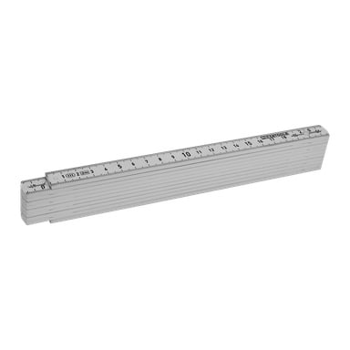 Złożona biała reguła pomiarowa od Meec Tools, z oznaczeniami w centymetrach i milimetrach od 0 do 20, z logo Meec Tools umieszczonym w prawym górnym rogu.