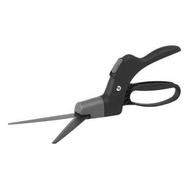 Ett par svarta och grå Hard Head Grass-sekar med ergonomiska handtag och synlig fjädermekanism.