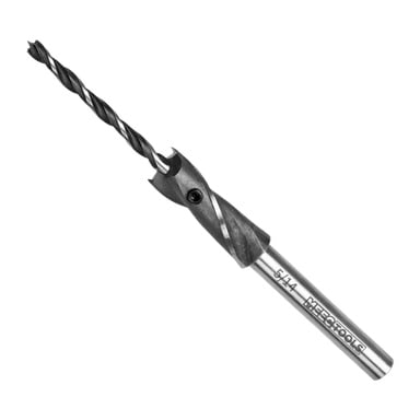 En Meec Tools ramskruvborr med spiralräff, märkt 5/44, konstruerad för att borra och sänka hål samtidigt.