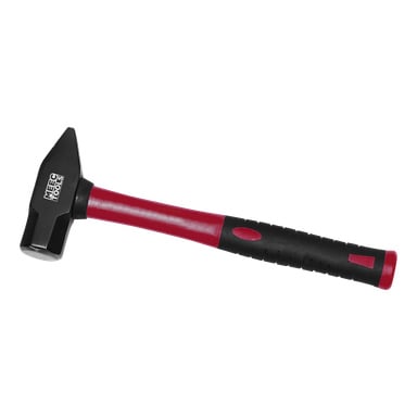 Młot kuźniarski Meec Tools z metalową głowicą i gumowaną rękojeścią w kolorze czarno-czerwonym.