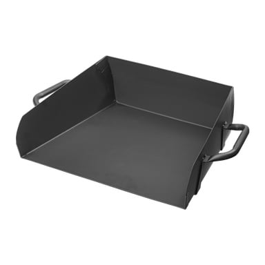 En firkantet Hard Head fabrikk-caddy laget av svart metall, med høye sider og to buede håndtak plassert på motsatte sider. Designet inkluderer lett skrå hjørner og en matt overflate, med caddien avbildet tom.
