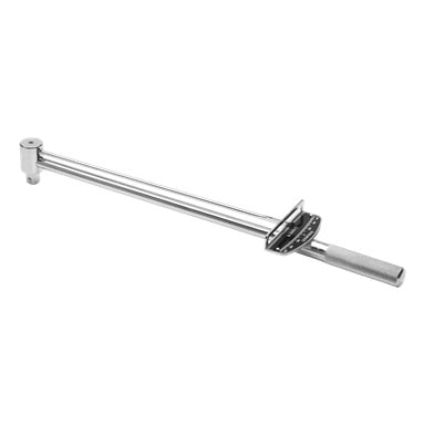 Meec Tools Torque Ključ z cylindryczną metalową korpusem, rębowanym uchwytem, okrągłym nasadką na jednym końcu oraz łatwym do odczytania wskaźnikiem do dokładnych odczytów momentu obrotowego.