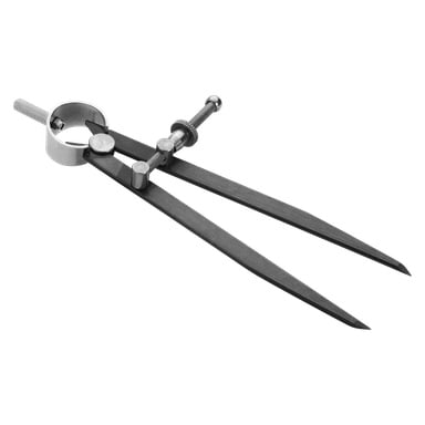 Przegrody Meec Tools mają dwie ostre metalowe nogi, regulowaną śrubę do modyfikacji rozpiętości oraz zaokrągloną górną rączkę, co czyni je odpowiednimi do dokładnego mierzenia lub oznaczania odległości.