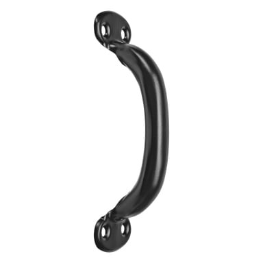 Hard Head Pull Handle -kahva on mustaa metallia, ja siinä on tasaisesti kaareva kahva sekä litteät, ovaalit kiinnityslevyt molemmissa päissä. Jokaisessa levyssä on kaksi reikää ruuveille, jotka varmistavat vakaan kiinnityksen.