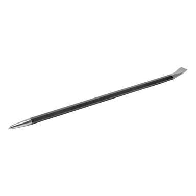 Et Meec Tools brekkjern med en flat, vinklet ende på den ene siden og en avsmalnende, spiss ende på motsatt side.