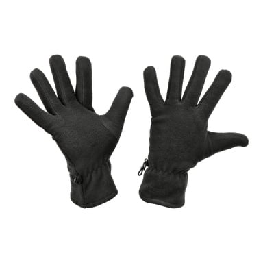 Ett par Kayoba Outdoor Fleece-handskar, med vänster handske synlig med handflatan uppåt och höger handsken med handflatan nedåt.