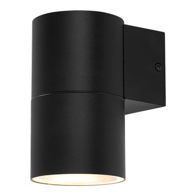 EKVIP Wall -valokeila on moderni, musta sylinterimäinen ulkovalo, jossa on neliönmuotoinen kiinnityslevy. Sen minimalistinen muotoilu ohjaa valon alaspäin.