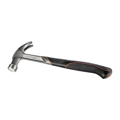 Bahco Carpenters Hammer 529-16-L Ergo wyróżnia się srebrno-czarnym nadwoziem z pomarańczowym akcentem na ergonomicznym uchwytie. Główka młotka ma płaską powierzchnię do uderzania oraz zakrzywiony pazur przeznaczony do wyciągania gwoździ.