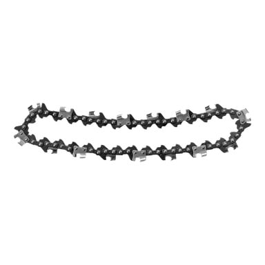 En Meec Tools-sågstång designad för handhållna motorsågar, med vassa, vinklade tänder och nitade länkar, arrangerade i en förlängd ovalform.