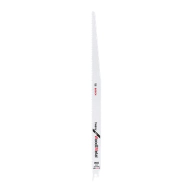 Tvåpack Bosch bajsågblad märkta Swiss Made, tunga för trä och metall, BIM, 6 TPI, 300 mm/12 och S1411DF.