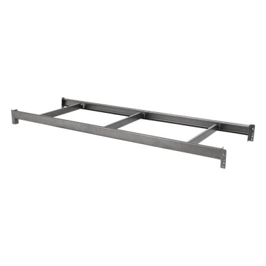 Hard Head Pair av bjälkar för det modulära lagringssystemet inkluderar en robust metallstödram med tre horisontella tvärbalkar och ändfästen, designade för att stärka hyllor eller ställuppsättningar i industriella eller förvaringsutrymmen.