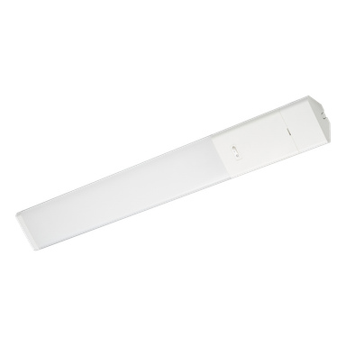 Anslut Worktop-lampa LED, en vit rektangulär armatur med en integrerad strömbrytare ovanpå, visad i vinkel.