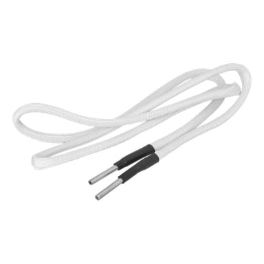 Coil Induction Heater 1M är en vit kabel med metalltoppade ändar, löst lindad.
