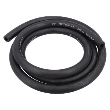 Slangblästanken är utrustad med svart spiralad slang, vita markeringar som anger 1/2" (12,7 mm) innerdiameter, max tryck på 200 PSI.