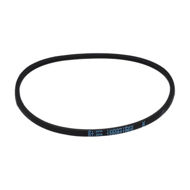 Drive Belt Lawn Mower Z29 er et svart gummibelte med blå alfanumeriske markeringer, arrangert i en oval form.