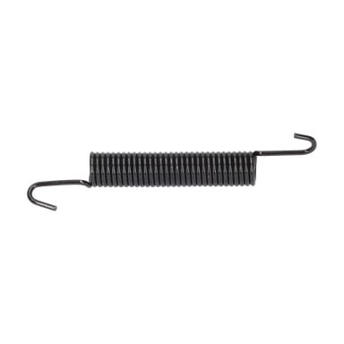 Tension Spring Lawn Mower er laget av stramt sammenrullet metalltråd med kroker i hver ende, vist i horisontal posisjon.