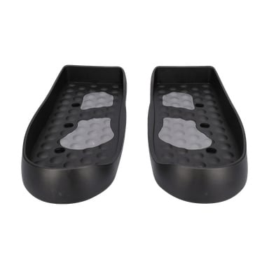 Pedal 1-Pair R/L F. 003151 inkluderar två svarta, fotformade brickor med upphöjda grå texturerade ytor för fotplacering.