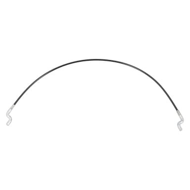 Et «Wires for drivhjul»-objekt med en svart fleksibel kabel og metallkroker i hver ende, vist i buet posisjon.