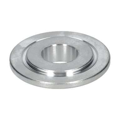 En innersåg med bladskiva och geringssåg med cirkulär silvermetallform, upphöjd innerring och mitthål visas.