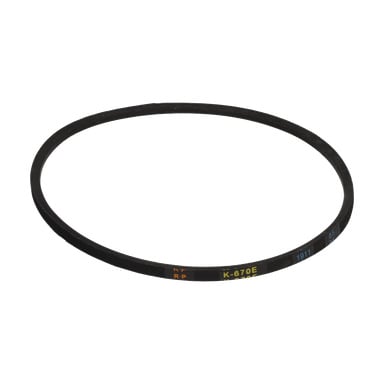 Drivremskolonneborrmaskinen K-670E har ett svart gummiband med gula, vita, röda och blå markeringar.