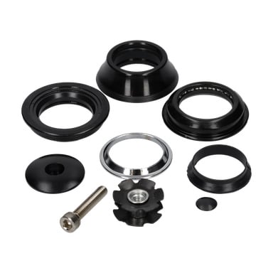 Styrlagslageret W.Brckt 005025, med lager, topplock, kompressionsring, distanser, stjärnmutter och bult arrangerade tillsammans.