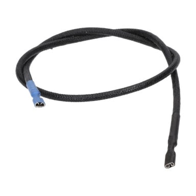 Lighter-kabelns gasgrill är en spiralad svart isolerad kabel med en blå kontakt i ena änden och svart i den andra.