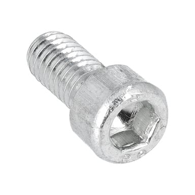 Närbild av Bolt F Belt Pulley F. 011254 framhäver dess gängade axel, cylindriska topp och sexkanthylsa för insexnyckeln.