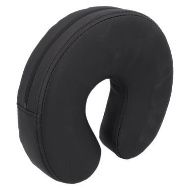 Headrest Black F. 008374 är en U-formad svart nackkudde med texturerat tyg och synliga sömmar, idealisk för resekomfort.